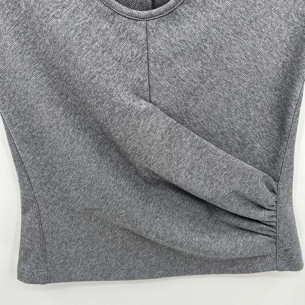 Athleta Bayview faux wrap gray top - Picture 6 of 11